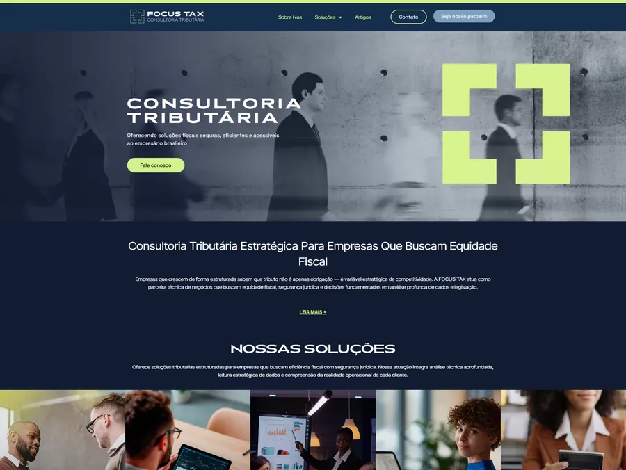 Trecho 1 do site Focus Tax