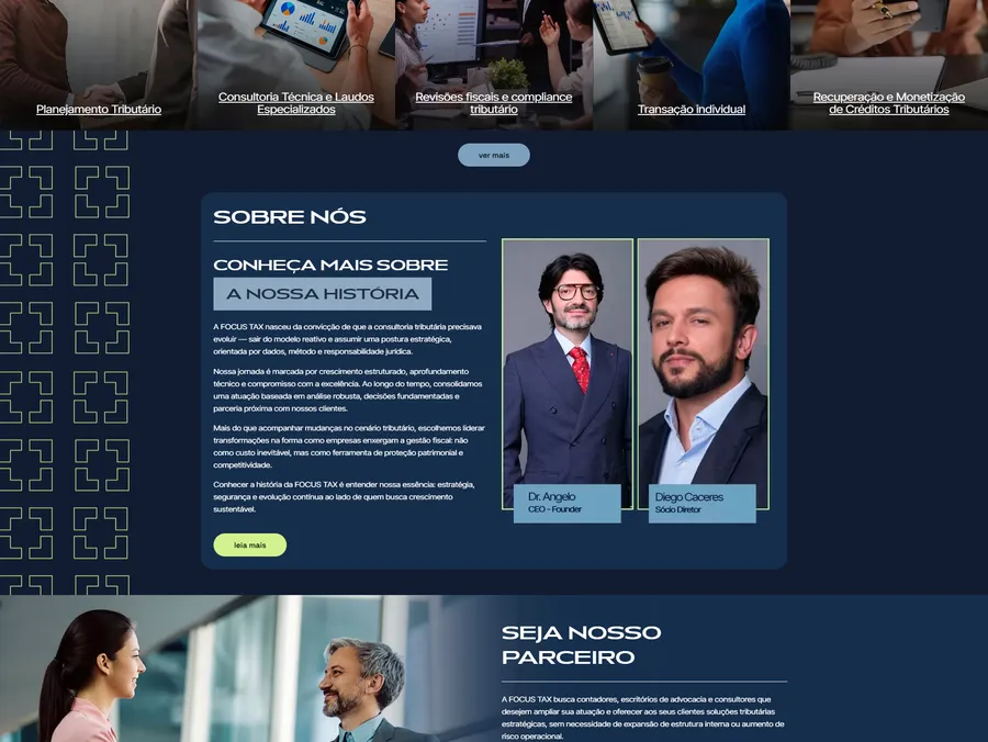 Trecho 2 do site Focus Tax