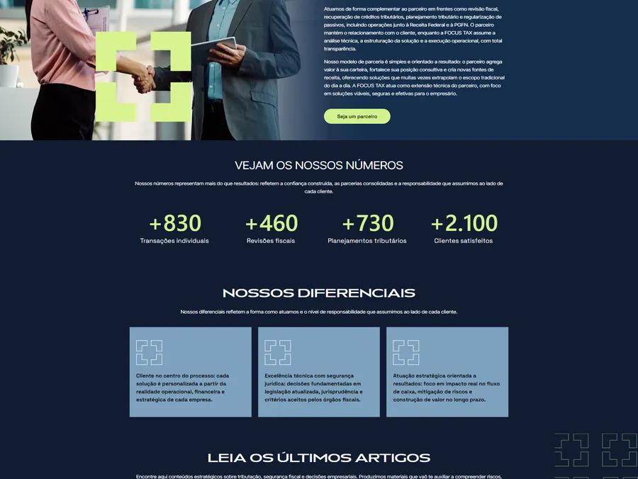 Trecho 3 do site Focus Tax